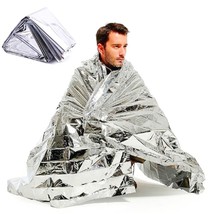 Foil Emergency RESCUE BLANKET Thermal camping weather survival first aid 51&quot;x82&quot; - £12.60 GBP