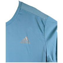 Adidas Light Teal Shirt Mens 2XL XXL Own the Run Jogging Aeroready Reflective - £21.93 GBP