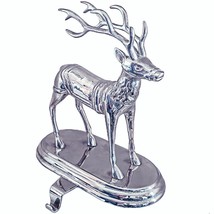 Vtg Frontgate Heavy Sterling Silver Plate 3D Reindeer Christmas Stocking Hanger - £151.84 GBP