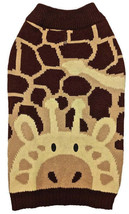 Fashion Pet Giraffe Dog Sweater in Brown, Featuring Trendy Animal Motif - £11.95 GBP