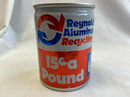 Vtg Reynolds Aluminum Recycling Tin Can Still Bank Advertising 15 Cents ... - £23.66 GBP