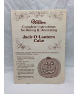 Wilton Jack-O-Lantern Cake Pan Instructions For Baking And Decorating - $8.90