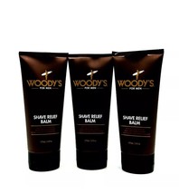 Woody&#39;s For Men Shave Relief Balm Smoothing Post Shave Balm 6 oz-3 Pack - £22.65 GBP