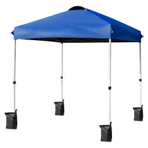 6.6?  x 6.6 Feet Outdoor Pop Up Camping Canopy Tent with Roller Bag-Blue... - $2,738.03 MXN