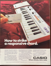 1985 Casio Vintage Print Ad Where Miracles Never Cease Electric Keyboard - £11.51 GBP