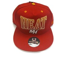 Ultra Game Mens Miami Heat Snapback Hat Cap Red Yellow One Size Fits Most - £19.61 GBP