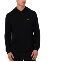 Lacoste Medium Crocodile Logo Thermal Waffle Sweatshirt Black Medium- NWT - $741.44 MXN