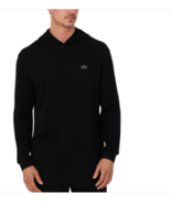 Lacoste Medium Crocodile Logo Thermal Waffle Sweatshirt Black Medium- NWT - $39.55