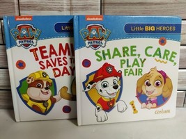Paw Patrol - Share, Care, Play Fair Board Book &amp; Teamwork Saves the Day NEW - $218.30 MXN