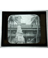 Magic Lantern Glass Men and Women Walking by a House Panama 1906 - $11.21 CAD