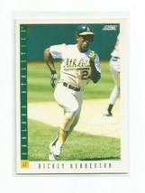 Rickey Henderson (Oakland A&#39;s) 1993 Score Baseball Card #71 - £3.93 GBP