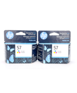 New Hp 57 C6657AN Tri Color Inkjet Print Cartridge Lot Of 2 Genuine Orig... - $32.87 CAD