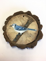 Blue Jay wood slice magnet/ornament made-to-order - $45.00