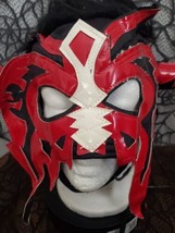 Psicosis Red &amp; Black Adult Lucha Libre Wrestling Mask WWE AEW WCW Hallow... - £15.55 GBP