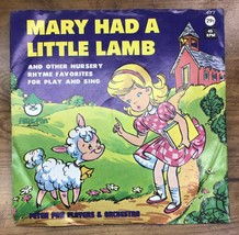 Mary Had A Little Lamb 45 RPM Peter Pan Records 1960&#39;s Children’s Nurser... - £7.57 GBP