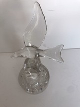 Flower Frog  Vintage 1949  Bird flight Large Clear Cambridge Glass Figural VGPC - £14.01 GBP