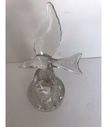 Flower Frog  Vintage 1949  Bird flight Large Clear Cambridge Glass Figur... - €15,39 EUR