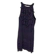 Trulli Purple Plaid Sleeveless Ruffled Shift Dress Womens Size 12 - £9.59 GBP