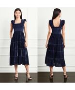 Hill House Home Ellie Nap Dress in Navy Velvet Size XS - $2,270.08 MXN