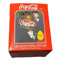 1993 Vintage Coca Cola &quot;Light Up Your Holidays With Coke&quot; Christmas Ornament - £27.33 GBP