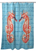 Betsy Drake Coral Seahorse Shower Curtain - £86.84 GBP