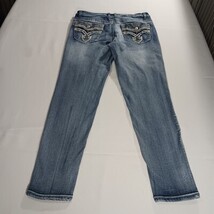 Rebel & Soul Women’s 12 Cotton Blend Faded Blue Distressed Skinny Jeans (31×30) image 15