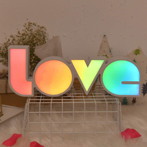 Love Neon Sign Lights - 14&quot; X 5&quot; LED Love Marquee Signs Lamp - Love Sign Decorat - £29.20 GBP