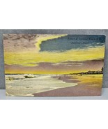 Sunset At Crescent Beach South Carolina Vintage Tichnor Linen Postcard - £7.80 GBP