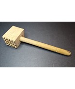 Vintage Wood Handled Meat Tenderizer Pounder Mallet Spiked Flat Smasher  - £13.36 GBP