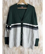 Vince Camuto Cardigan Sweater Womens Size L Varsity Preppy Cheerleading - $330.58 MXN