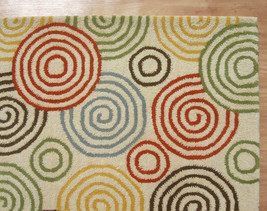 Swirl Style Modern Woolen Area Rug - 3&#39; x 5&#39; - £157.24 GBP