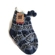 MUK LUKS Cabin Socks Womens L/XL Shoe Size 8/10 Blue White Black Warm an... - $13.07