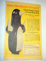 1970 Ad Petey The Rockin&#39; Penguin Hoop Game Colonial Studios, White Plains NY - £6.31 GBP
