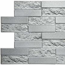 Dundee Deco PG7059 Grey Faux Cement Brick, 3.2 ft x 1.6 ft, PVC 3D Wall Panel, I - £7.65 GBP+