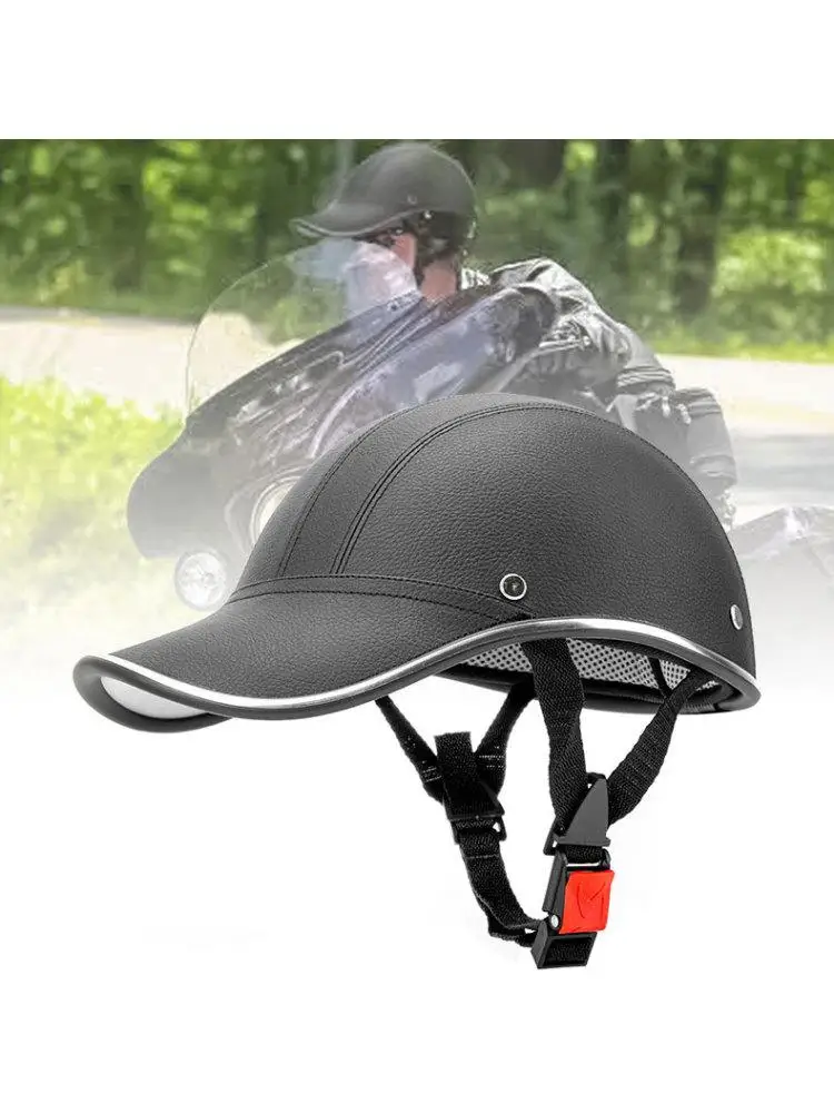 Motorcycle Half Helmet Baseball Cap Retro Style Half Face Helmet Electric Bike S - £225.66 GBP