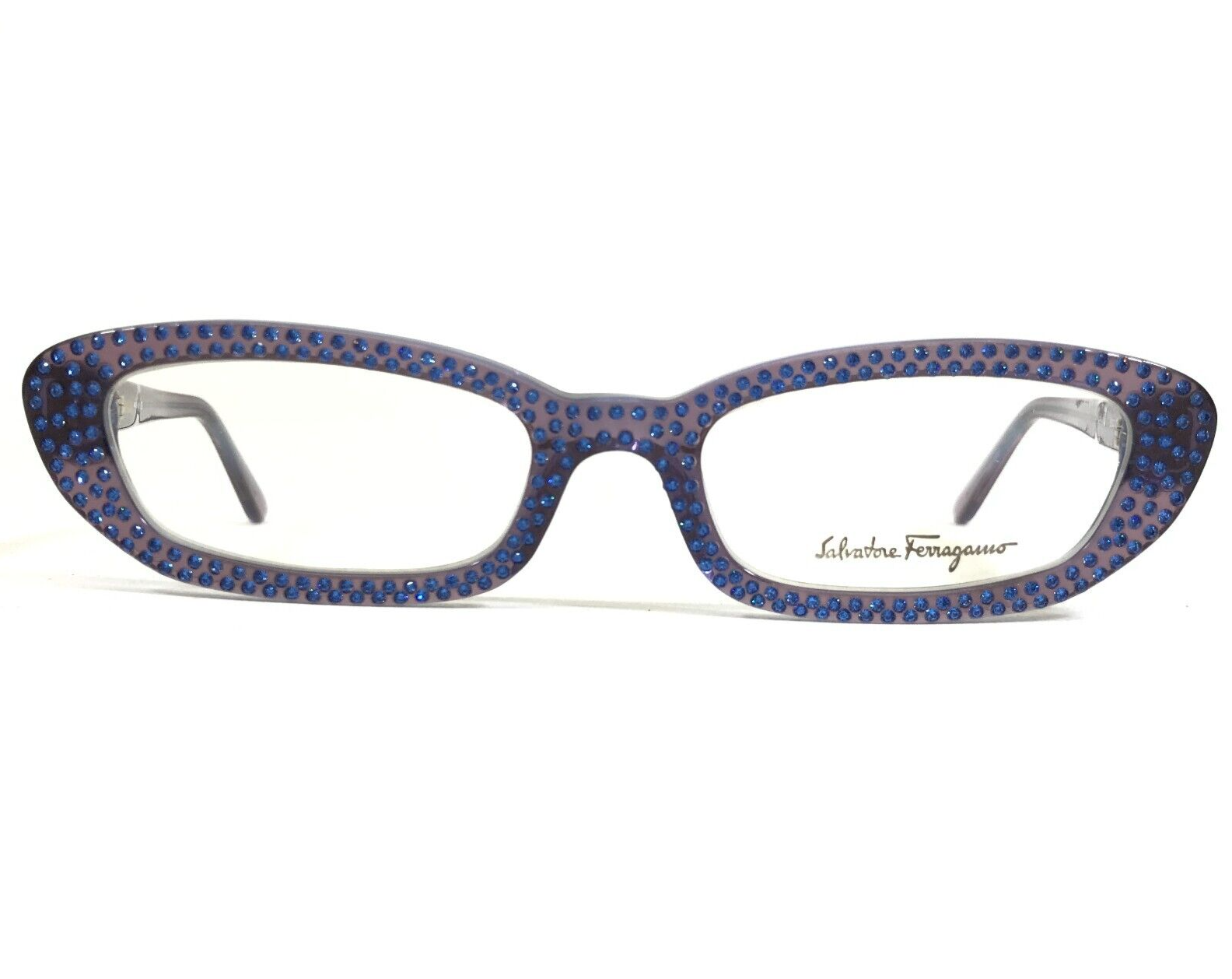 Primary image for Salvatore Ferragamo Eyeglasses Frames 2515-B 351 Clear Purple Crystals 50-18-135