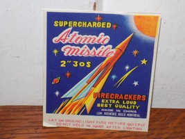 Vintage Atomic Missile Supercharged 2 Inch 30’s Firecracker pack paper - $221.44 MXN