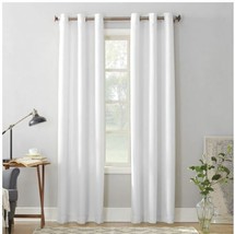 No. 918 Nathan Casual Textured Semi-Sheer Grommet Curtain Panel 48 in x ... - £11.07 GBP