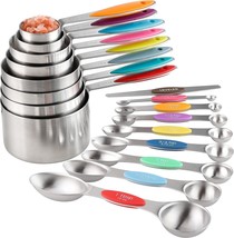 Measuring Cups and Spoons Set Stainless Steel Including 8 Stackable Measuring Cu - £45.08 GBP