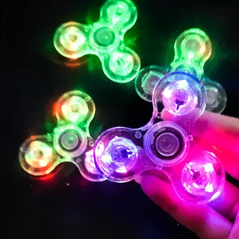 Crystal Luminous LED light Fidget Spinner Hand Top Spinners Glow in Dark - £7.41 GBP+