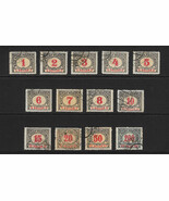 BOSNIA - TASAS CLASICAS. Yvert nsº 1/13 usados y un sello defectuoso - $1.00