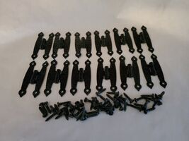 6 Pair of 1-1/8" x 2-1/2" Decorative Hinges with Screws  Black Hammered ... - $19.99