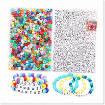 2440pcs Friendship Bracelets Kit with Pony Kandi Beads Bulk and Letter Alphabet - $46.52