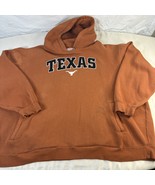 Vintage Y2K Texas Longhorns Hoodie Adult Size 4XL Orange Embroidered - $19.95