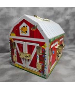 Melissa &amp;-Doug WOODEN LATCHES BARN Interactive Activity 6 Doors Play Fig... - $24.35 CAD