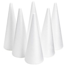 6 Pack Foam Cones For Crafts, Holiday Decorations, Handmade Gnomes, 3.8 ... - £29.87 GBP
