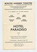 Hotel Paradiso Program Winter Garden London England Alec Guinness Irene ... - $13.86