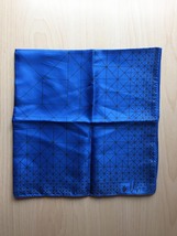 Vintage 60s Vera Neumann square silk scarf (Blue and white geometric) image 2