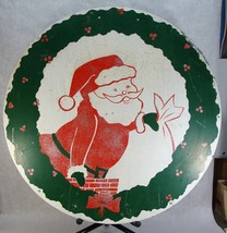 Vintage Galvanized Santa Claus Metal Sign 28.25 Inches HOLIDAY/CHRISTMAS Advert. - £143.87 GBP