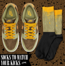 ELEPHANT Socks for N Dunk Low Dusty Olive Pro Gold Green Orange Brown Shirt - £16.47 GBP